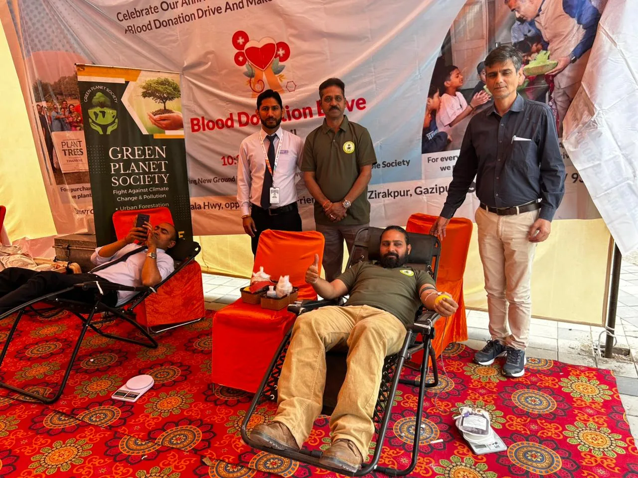 Blood Donation Camp & Tree Plantation Mark 1st Anniversary of Kisna Diamond & Gold Jewellery