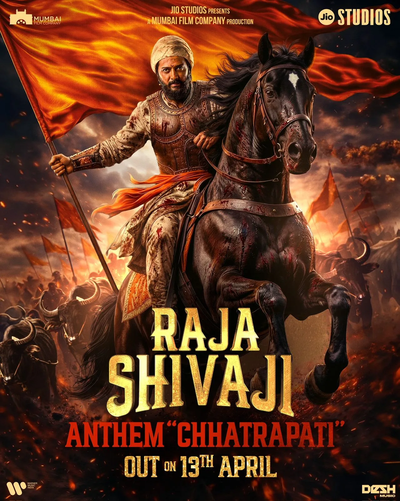 “Roar of History: ‘Raja Shivaji’ Poster Out, ‘Chhatrapati’ Anthem Set for Monday Release”
