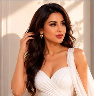 Amii Misobah Golden White Photoshoot Stuns Fans