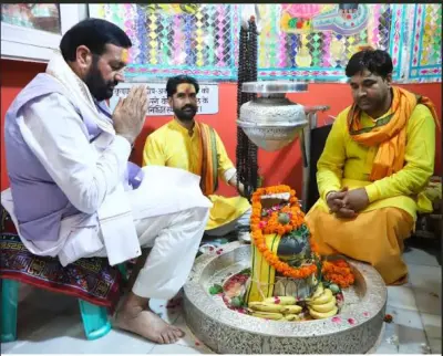 CM Saini Prays at Mahadev Temple on Sawan First Monday