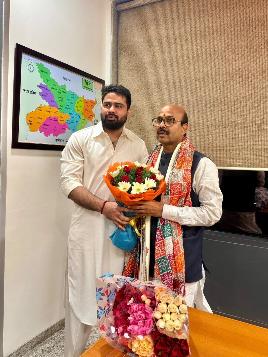 Akshay Sharma Meets BJP Leader Harish Dwivedi