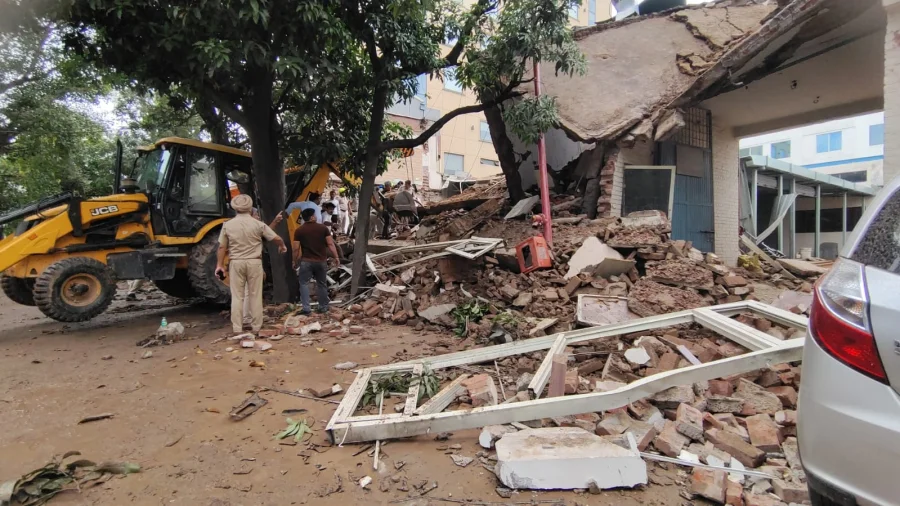 Chandigarh Building Collapse: 5 Rescued, 3 Trapped