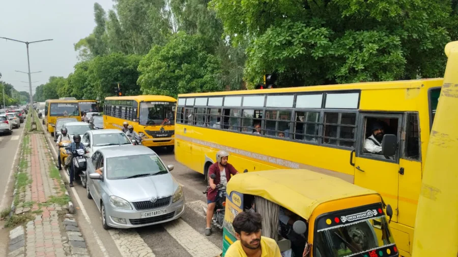 Chandigarh Gridlock: Farmers March Causes Traffic Chaos