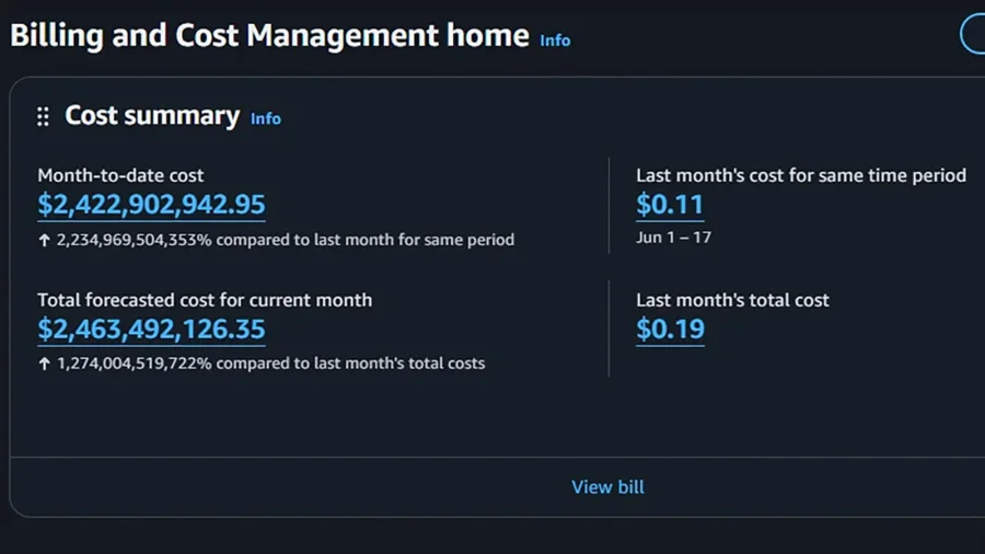 AWS Billing Bug Shows Billions in False Charges