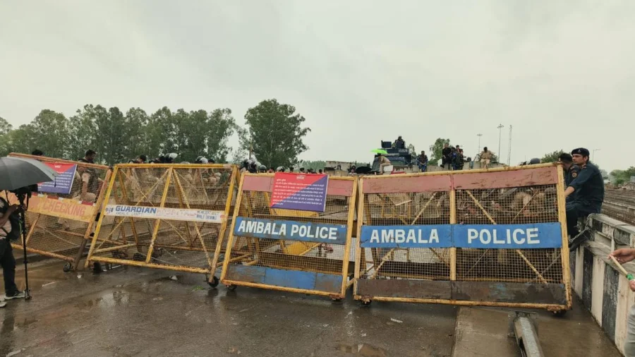 Haryana Police Seal Shambhu Border Stop Farmers March