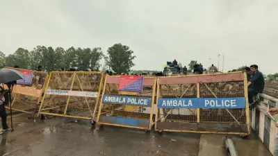 Haryana Police Seal Shambhu Border Stop Farmers March