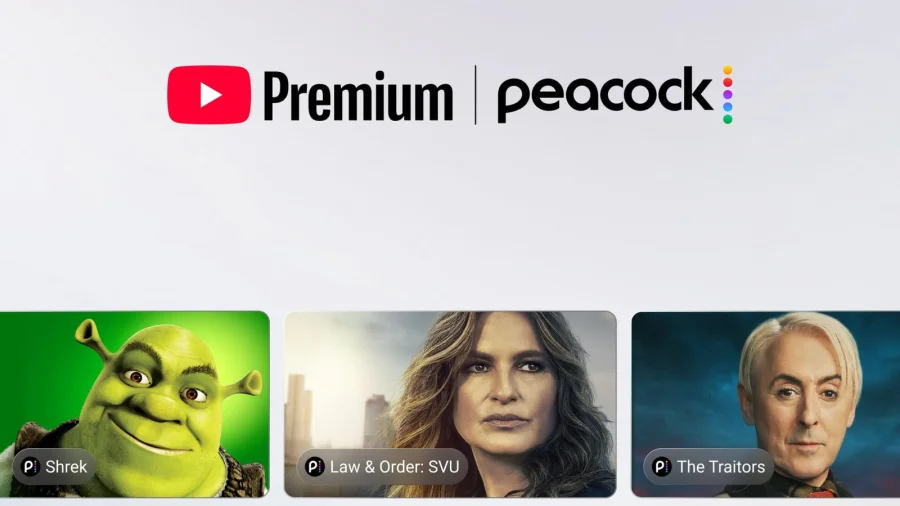 YouTube Premium Adds Peacock Free in 2027